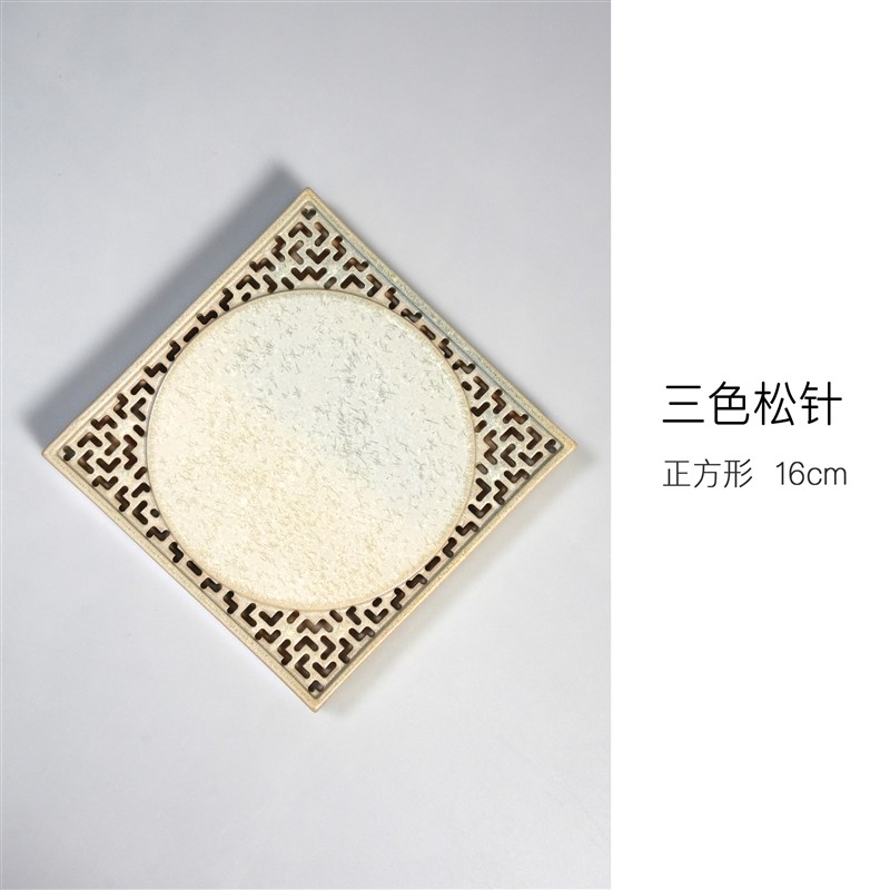 三色松针结晶茶盘景德镇手工中式风格精致干泡台可蓄水双层壶承