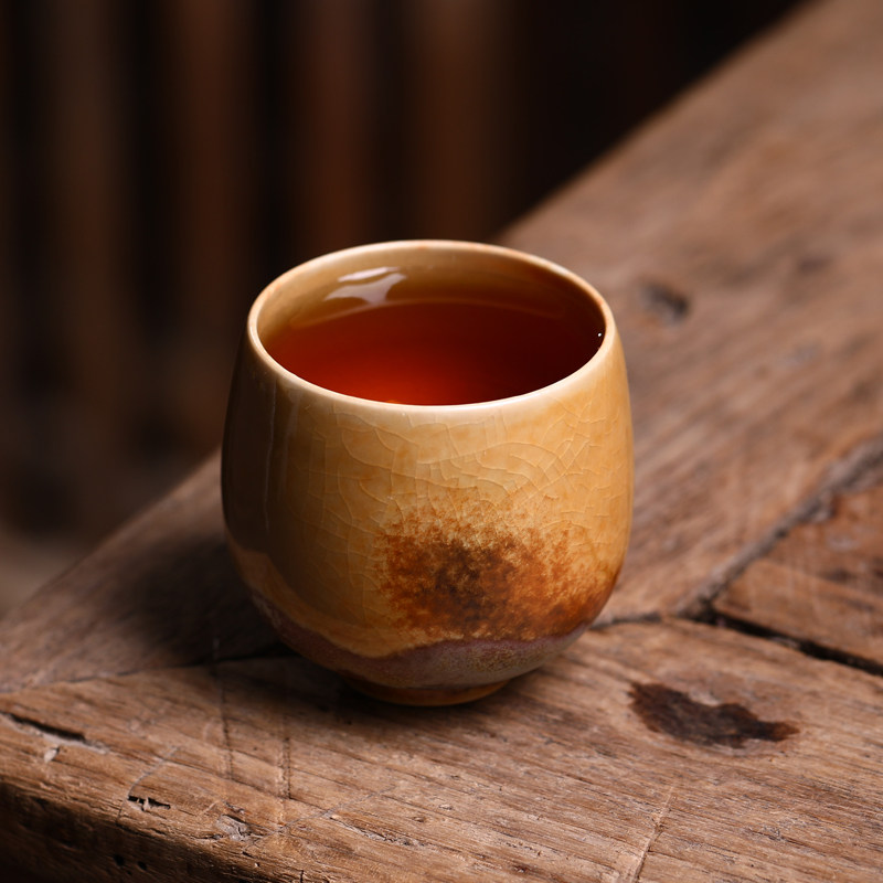 仿柴窑 纯手工鸡蛋杯功夫茶具景德镇陶瓷茶杯品茗杯单杯主人杯