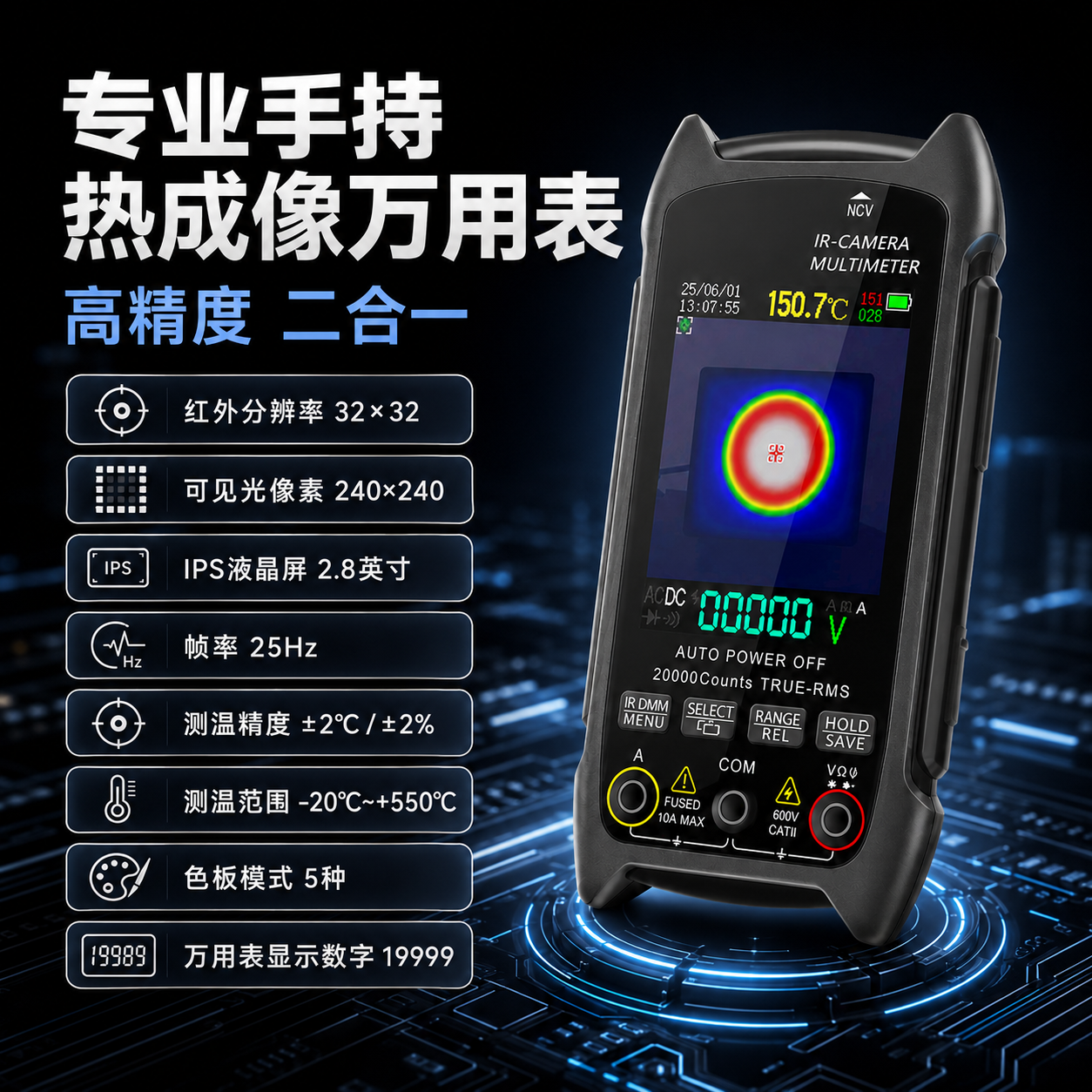 覆映专业热成像高精度万用表