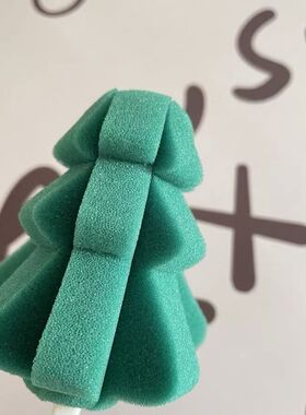 超可爱~圣诞树海绵洗杯子 长柄家用清洁洗杯刷 奶瓶玻璃保温杯刷