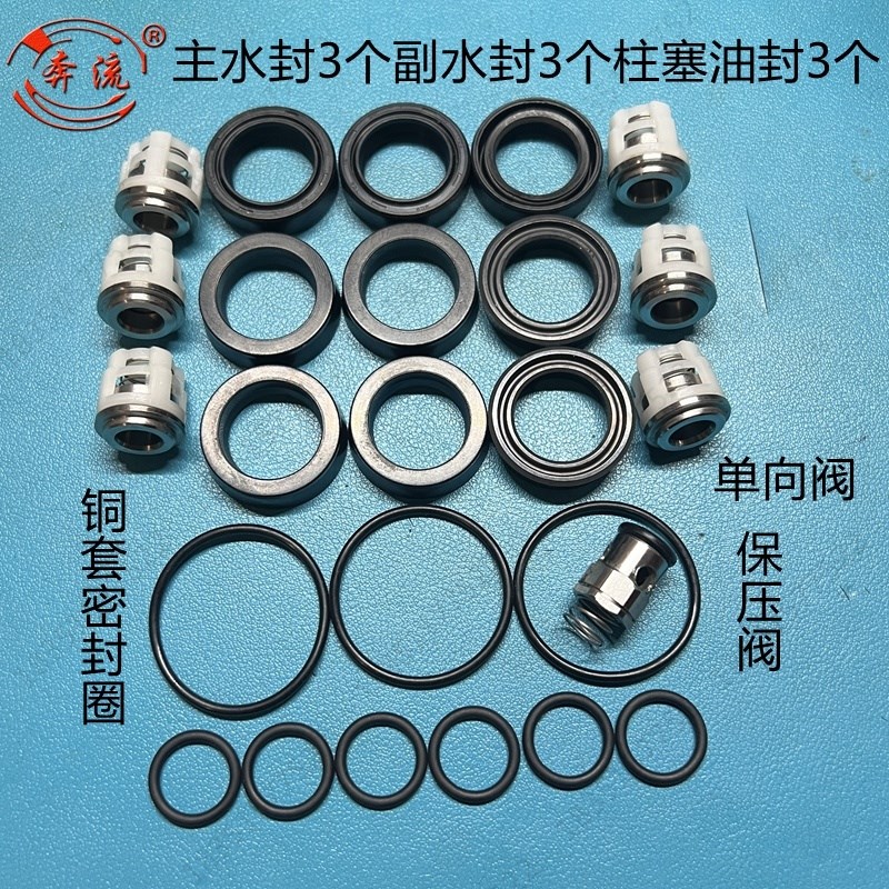 奔流0920/0815/1017洗车机高压刷车泵水封油封调压阀止压阀维修包