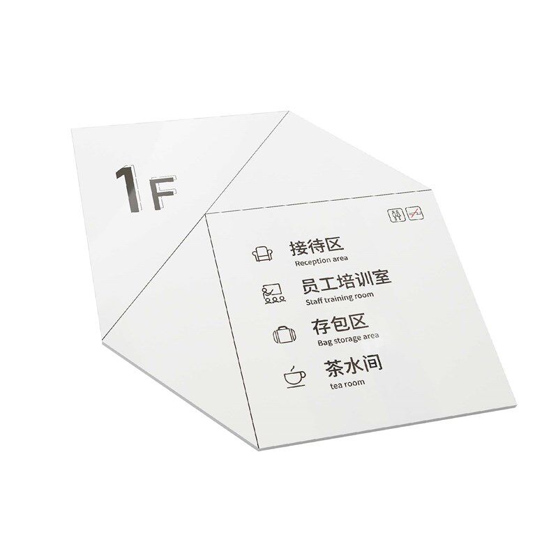 创意简约办公楼层索引提示牌艺术机构大堂旅游景点牌标识设计定制