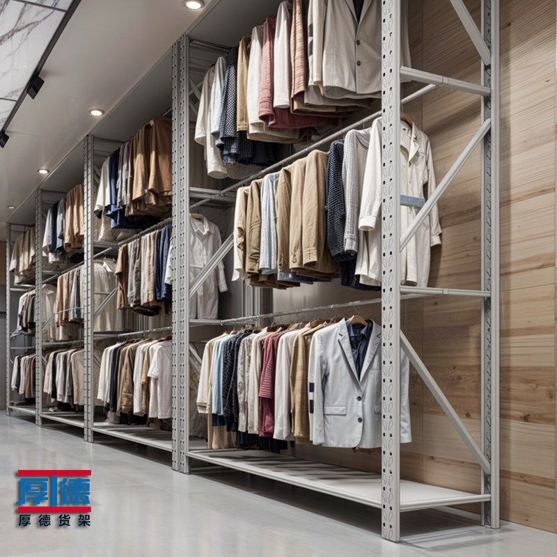 挂衣货架服装店展示架高位布匹货架衣柜衣服货架洗衣店挂大衣货架