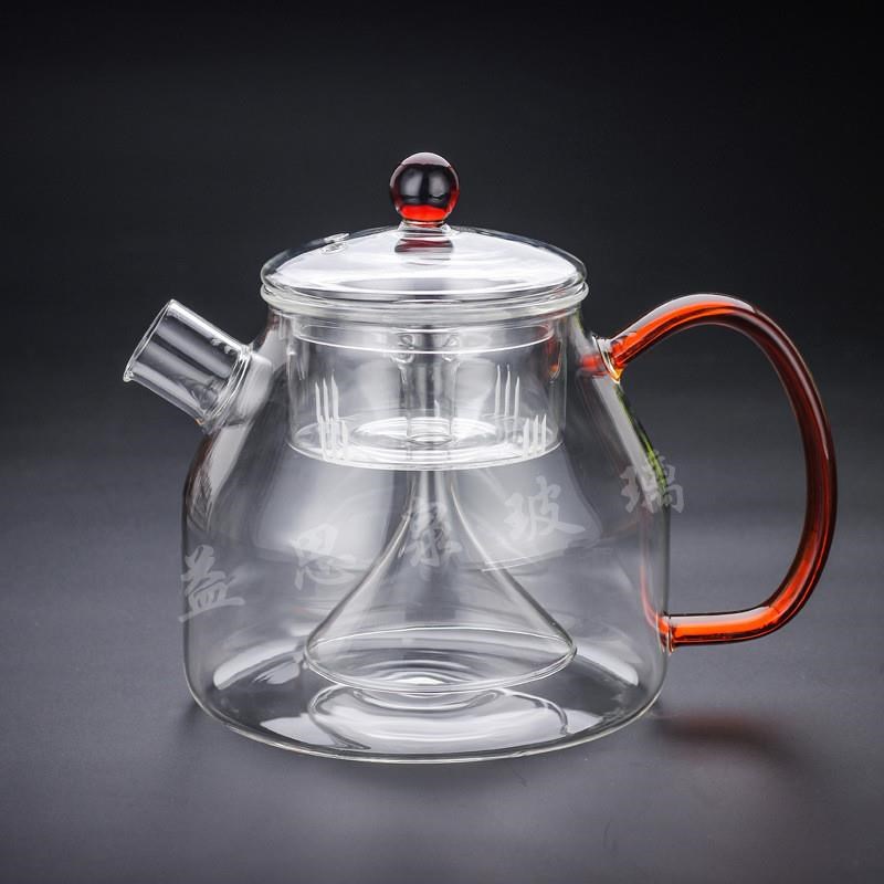 耐热玻璃蒸茶壶煮茶壶 蒸汽茶壶煮茶器电陶炉花茶黑茶家用泡茶壶