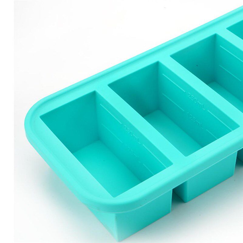 硅胶冷冻模具带盖冷藏p食物盒储存盒硅胶冰粒冰格模具制冰盒保鲜