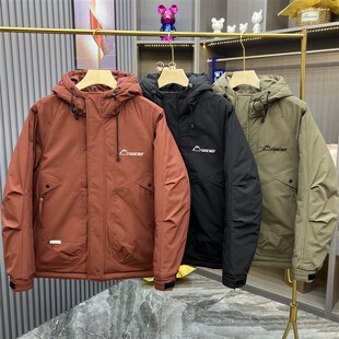 棉服男2023冬季新款韩版潮流外套休闲工作服百搭连帽夹克冲锋衣棉