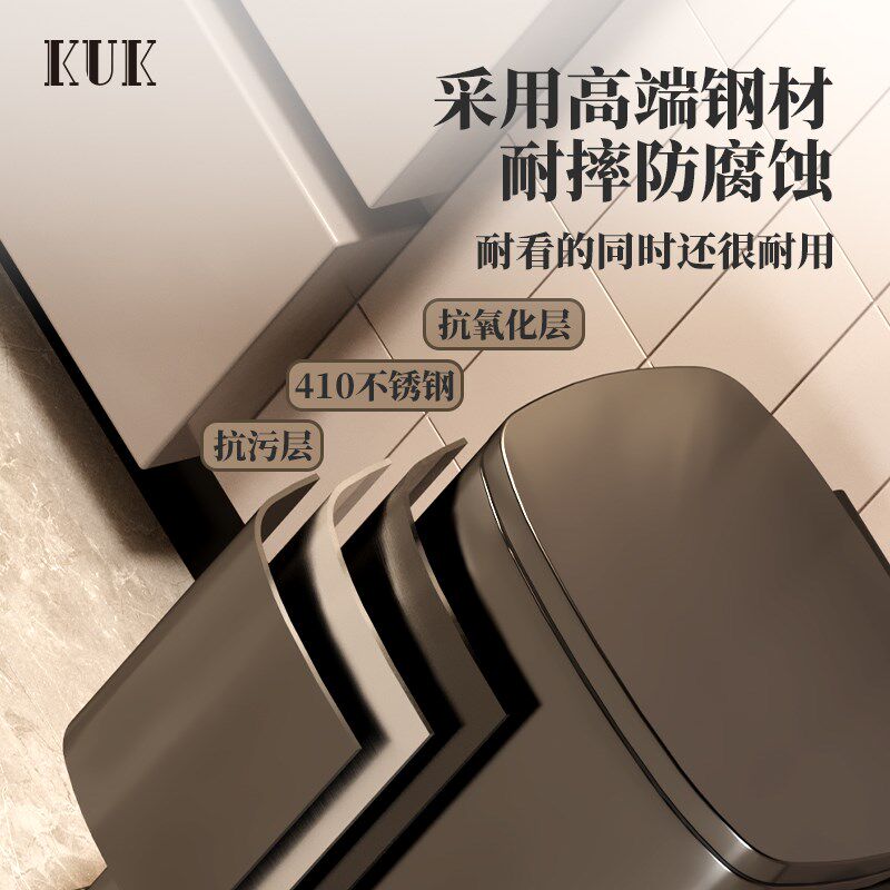 不锈钢垃圾桶厨房家用脚踩带盖大号容量办公酒店50升商用2025新款