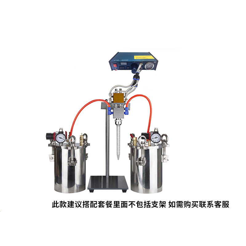 点胶阀AB胶阀大胶量双气缸1:1点胶阀1:2双液点胶阀接卡口混合管