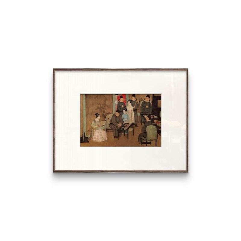 新中式客厅沙发背景墙组合挂画民宿酒店装饰画床头壁画汉宫春晓图
