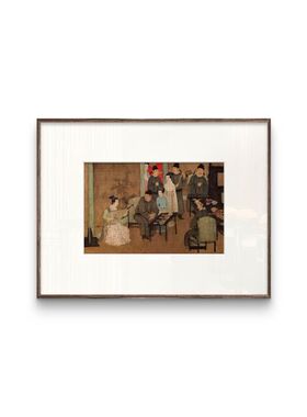 新中式客厅沙发背景墙组合挂画民宿酒店装饰画床头壁画汉宫春晓图