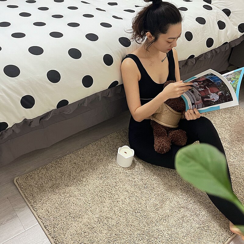 家用卧室地毯床边地垫房间床头毯床边毯全铺满铺定制客厅圆形毯子