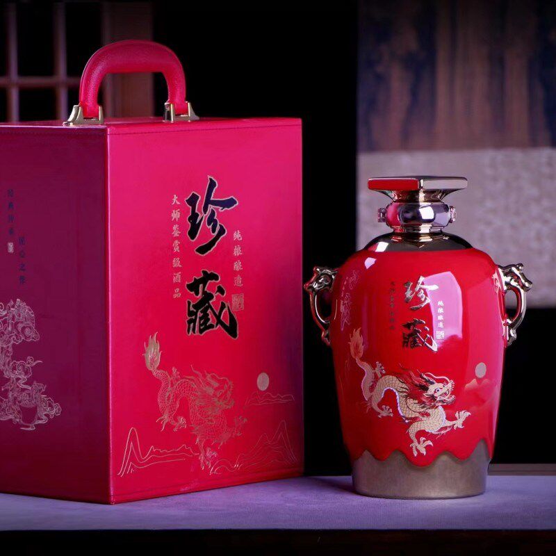 新款景德镇陶瓷酒坛3斤5斤中式陶瓷密封复古陶瓷酒坛子酒瓶酒壶