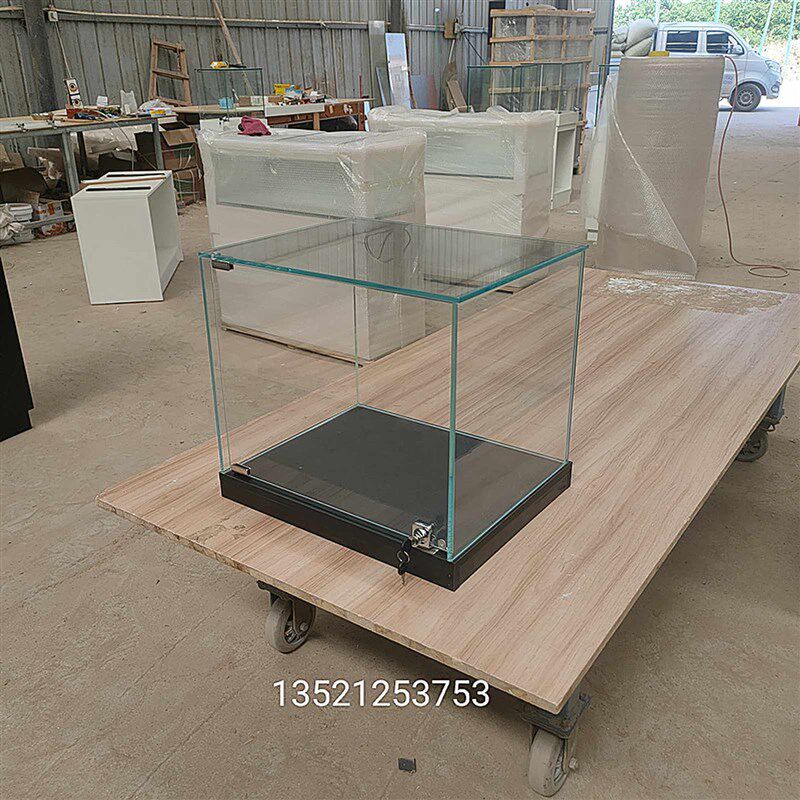 玻璃罩高档小型桌面饰品玻璃展示柜珠宝首饰台面S精品陈列柜子定