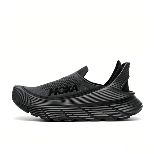 HOKA Restore TC 弹性舒适透气低帮休闲越野跑步鞋男女同款黑色