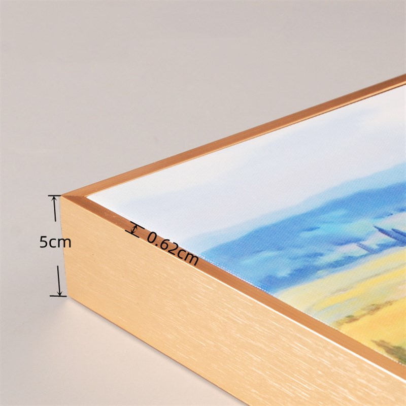 简约铝合金外框油画框线条窄边画框免装裱材料定制油画外框定做