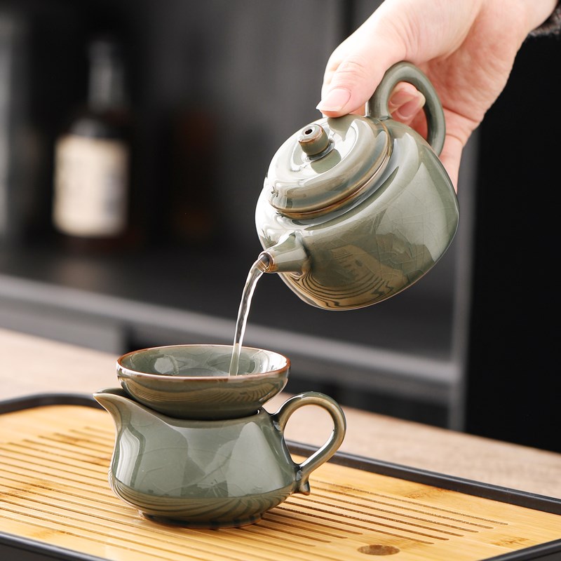 旅行茶具套装便携露营户外旅游泡茶杯功夫茶具小套装茶壶logo定制
