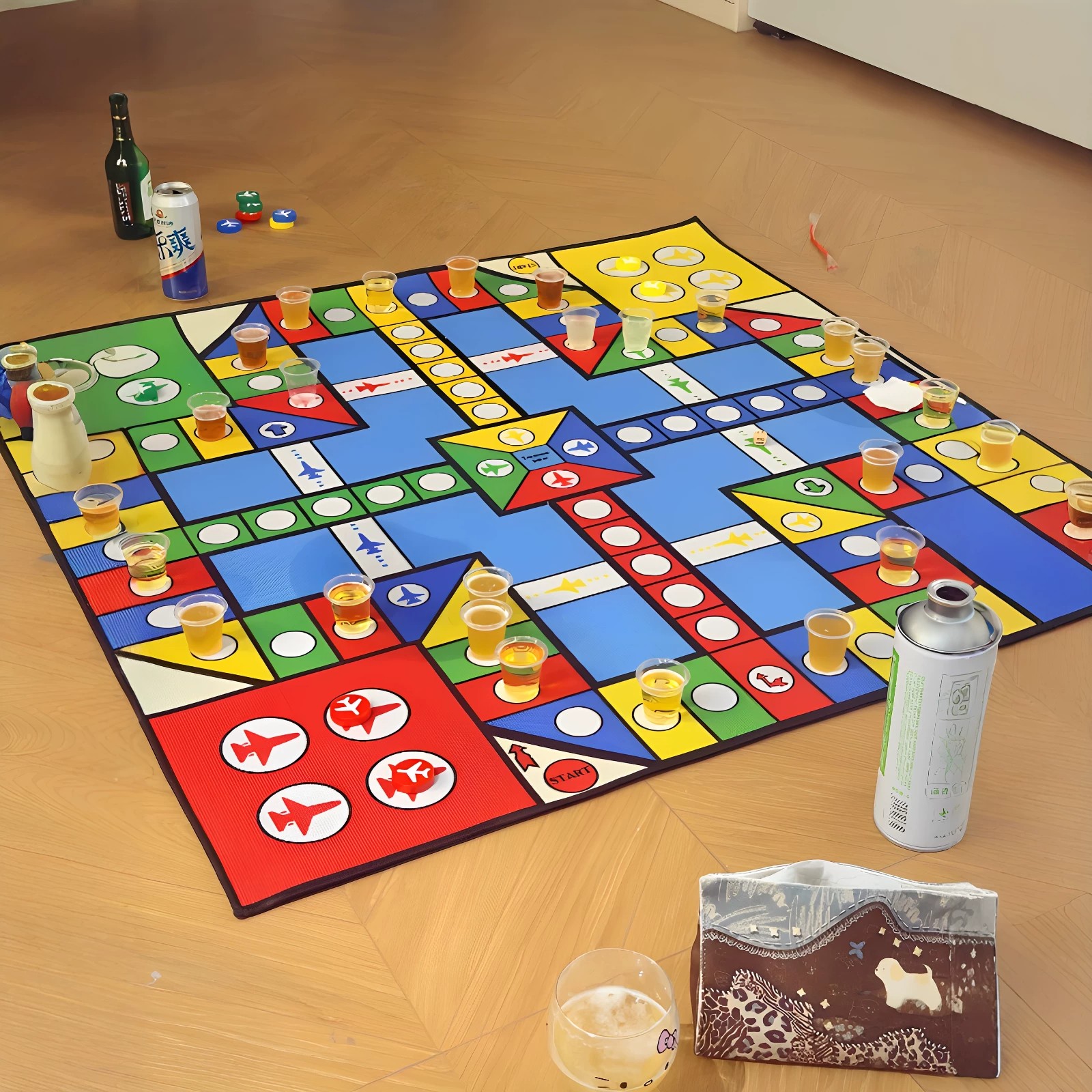 【子乔的飞行棋】酒局飞行棋地毯大尺寸朋友聚会喝酒桌面游戏道具