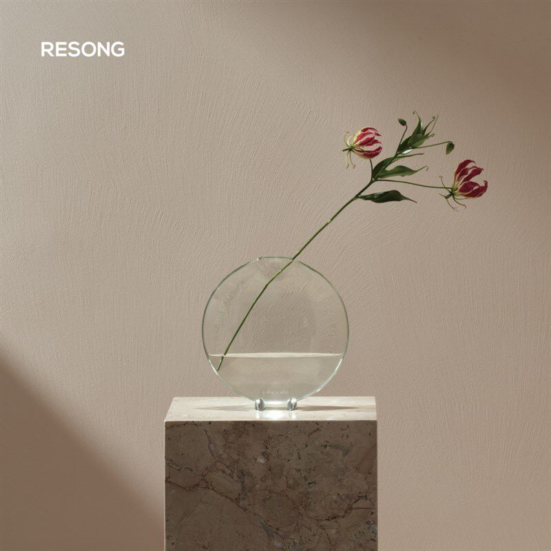 RESONG日诵 鱼嘴玻璃花瓶 透明桌面摆件 水培鲜花创意客厅装饰品