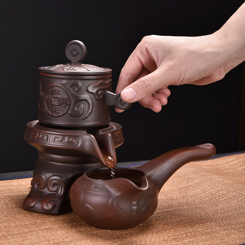紫砂茶叶过滤器茶具配件茶漏个性家用懒人半自动泡茶杯过滤网套装