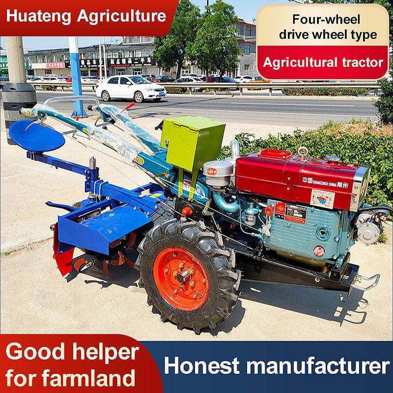 家用型柴油手扶拖拉机Hand-operatedtractor耕田农用犁地打田机