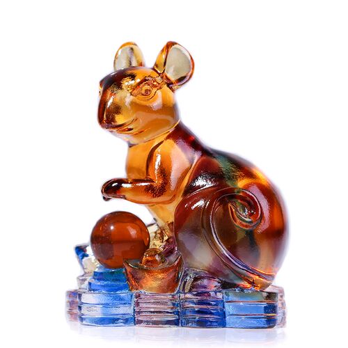琉璃十二生肖工艺品摆件鼠牛虎兔猪马牛羊鸡兔龙蛇电视柜装饰品
