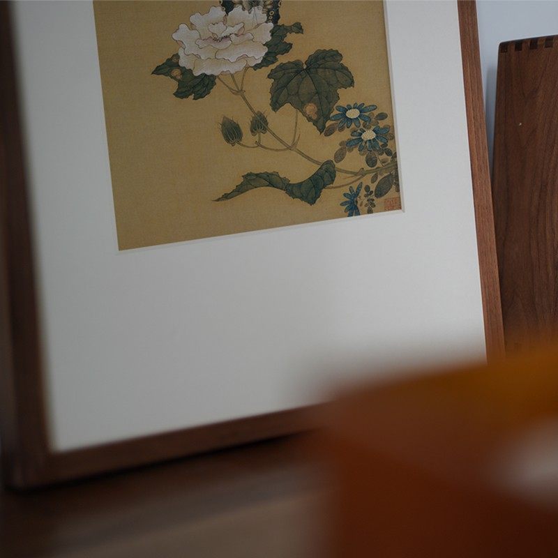 陈洪绶工笔花鸟新中式书房挂画卧室办公室茶室样板间古典水墨挂画