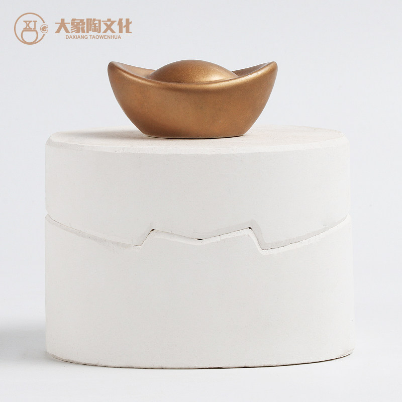 金元宝石膏c注浆模具 陶瓷陶艺注浆模具 定制招财摆件石膏模型模