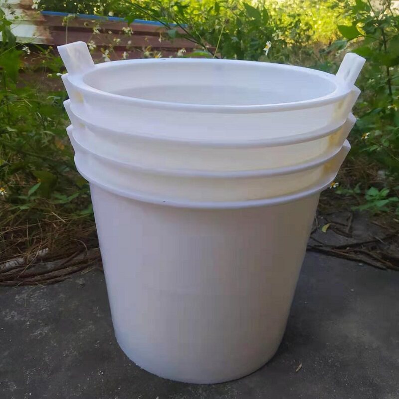 诱蜂桶牛筋桶黑白色25升塑料桶大号垃圾桶挑水桶种树桶种花桶粪桶