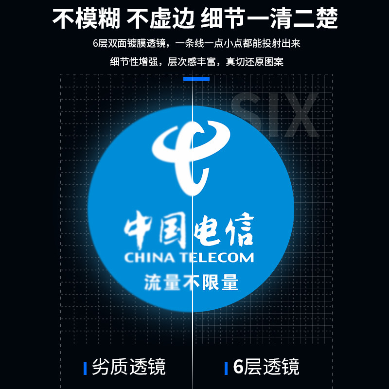 logo广告投影灯旋转招牌高清led带文字门头地面商用室外定制射灯