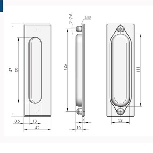 生久柜锁 工具箱把手可转动拉手 活动拉手 工业拉手折叠LS523镜面