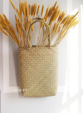 天然小麦麦穗燕麦黄色花束开业大麦田园装饰礼品拍摄道具真花包邮