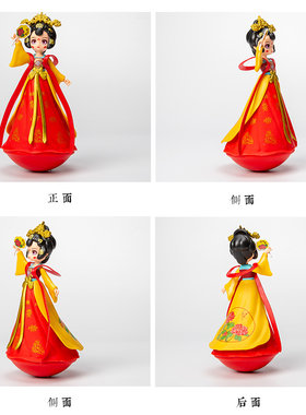 西安网红大唐不倒翁小姐姐四大美女创意家居摆件陕西旅游纪念品