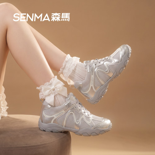 森马女鞋透气显脚小增高德训鞋