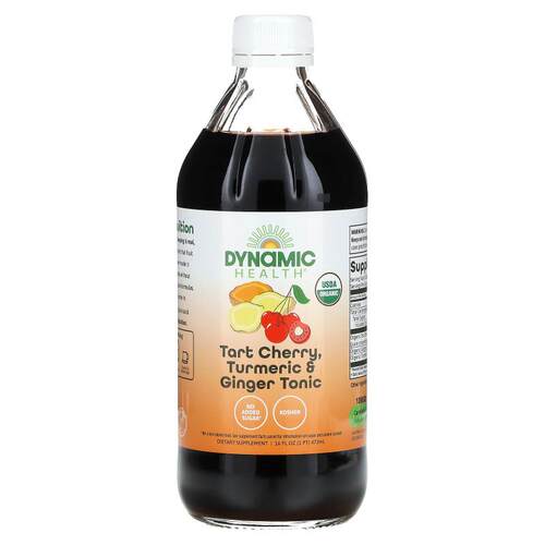 Dynamic Health,酸樱桃，姜黄和姜滋养品，玻璃容器装，16 液量盎