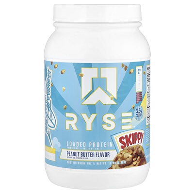 RYSE Loaded Protein Skippy花生酱蛋白蓝莓松饼乳清蛋白混合物