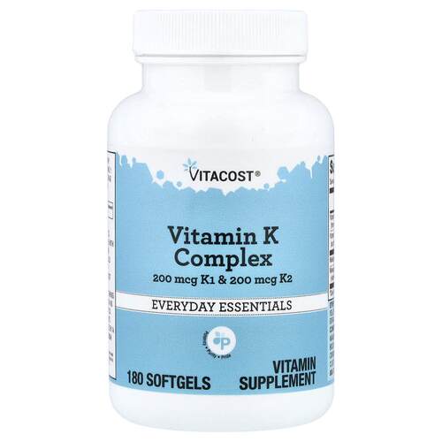 Vitacost Vitamin维生素K复合物 K1K2日常纯净营养骨骼温和自在相
