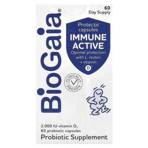 BioGaia机体抵抗活性益生菌加维生素D肠胃健康胶囊每日营养肠道菌
