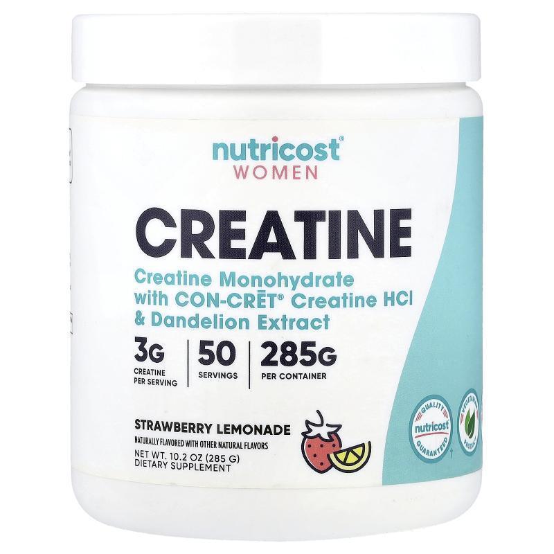 Nutricost,女性，肌酸，草莓柠檬水，10.2 盎司（285 克）图片