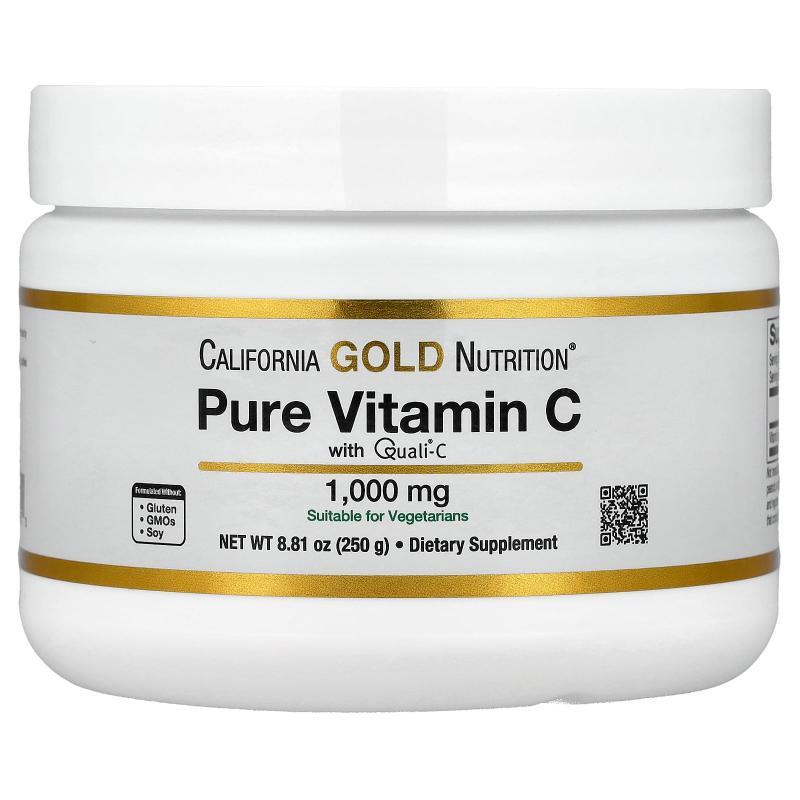 California Gold Nutrition,全正维生素 C Quali-C 粉，8.81 盎司图片
