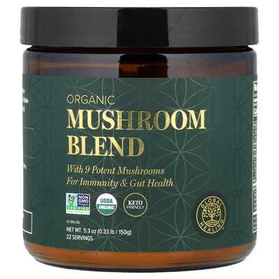 Global Healing有机蘑菇混合物菌菇营养混合物午后加班安稳相伴
