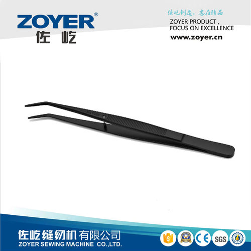 ZOYER镊子(黑) 缝纫机穿线夹线镊子 弯头钳子防滑缝纫机配件