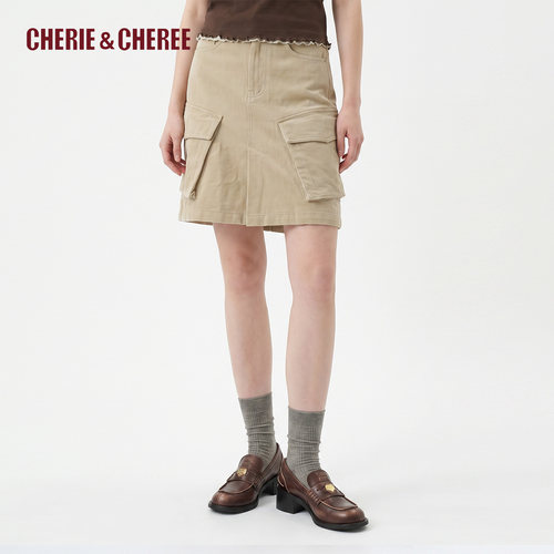 CHERIE&CHEREE26夏立体工装半身裙短裙女CC6WLX3Z081