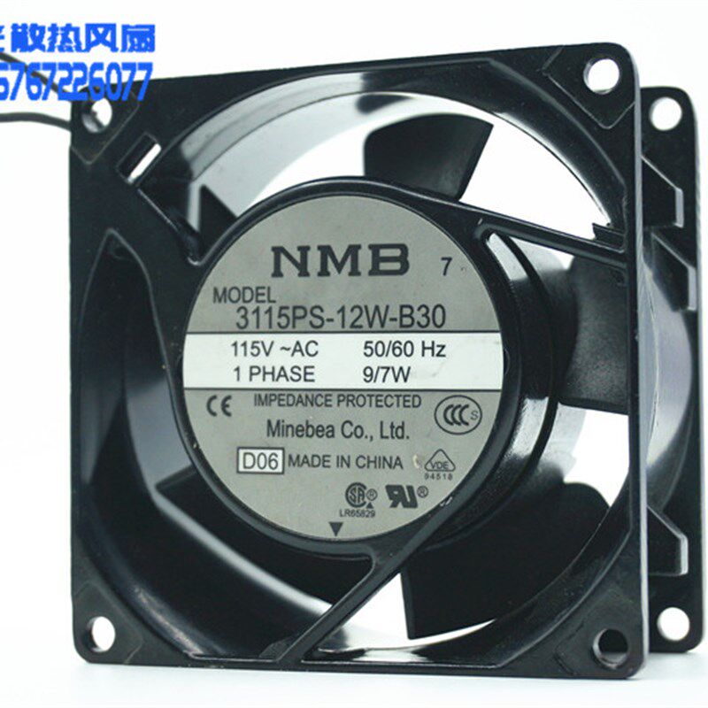 3115PS-12W-B30 全新原装NMB风扇 AC115V 8038 静音轴流散热风机