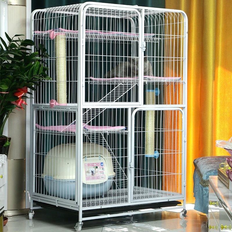 睿富猫笼子超大自由空间带厕所特价二三层猫别墅猫咪猫舍家用室内