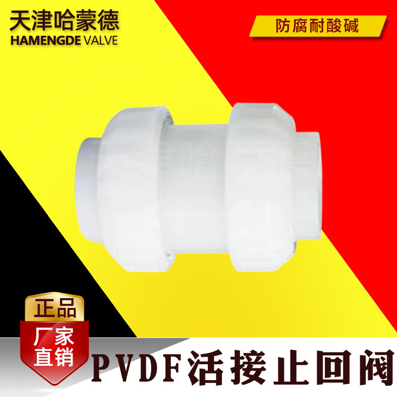 哈蒙德国标pvdf止回阀水管单向阀双由令活接圆球芯立式逆止防倒流