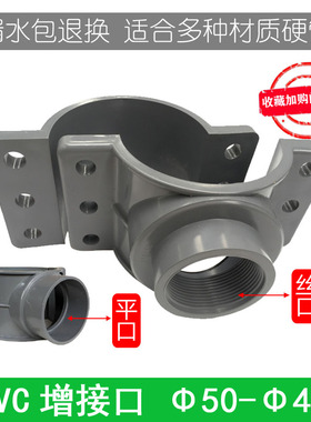 PVC管件增接口三通异径哈夫节鞍形马鞍座快速接头160补漏变径内丝