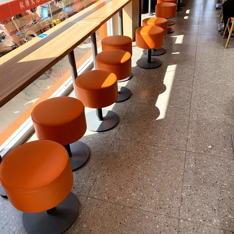 肯德基圆凳包子客定制皮凳子快餐小吃包子奶茶店商用餐饮不锈钢凳