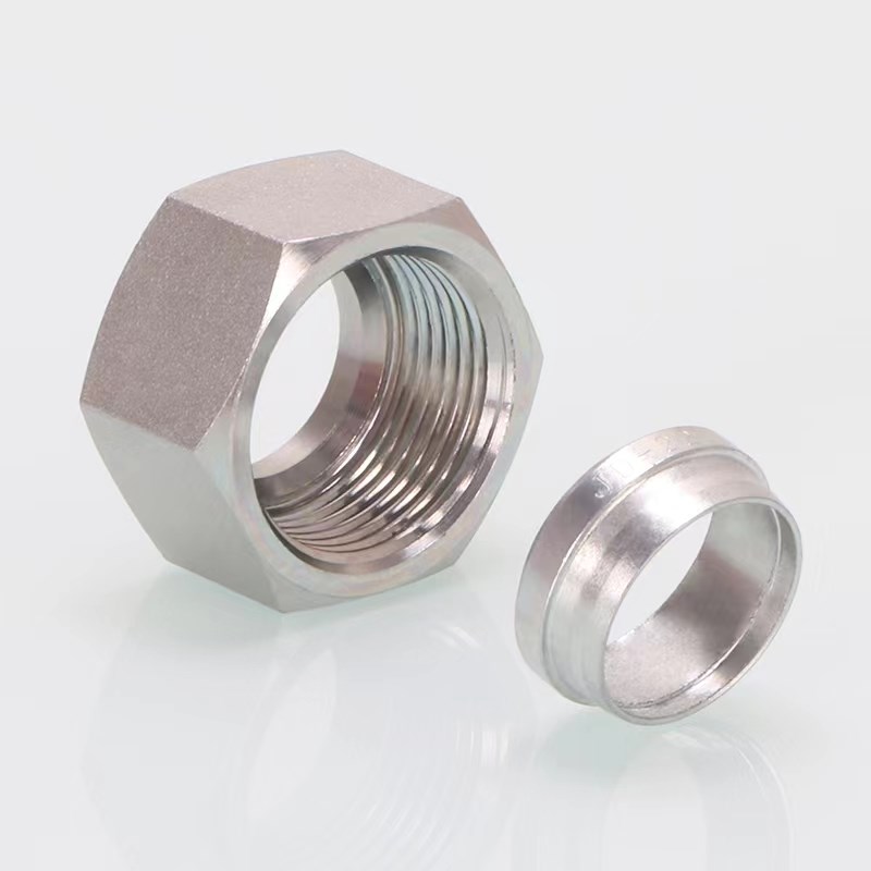 高压油管钢管卡套螺母卡箍戒子液压铁管卡圈卡环介子卡母卡芯接头图片