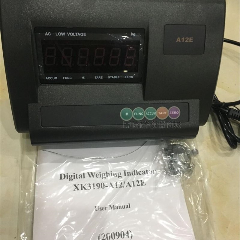 上海耀华XK3190-A12E仪表英文版出口称重显示器电子秤地磅表头