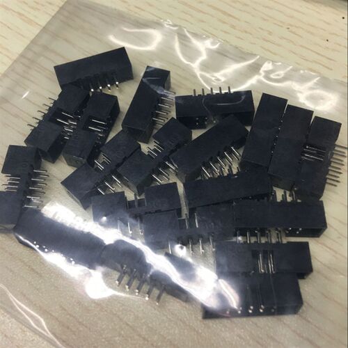 2.0简牛插座 2x5P 2.00mm间距10P 直插式简牛插座 镀金环保 DIP